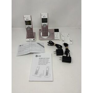 AT&T CL82257 Rose Gold Cordless Phone System - 2 Handsets - Smart Call Blocker